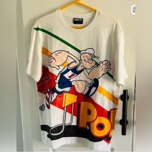 Popeye embroidered Graphic T-Shirt UNISEX size large
